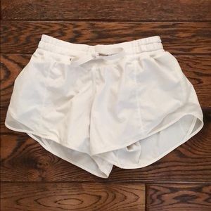 Lululemon White Hotty Hot Shorts